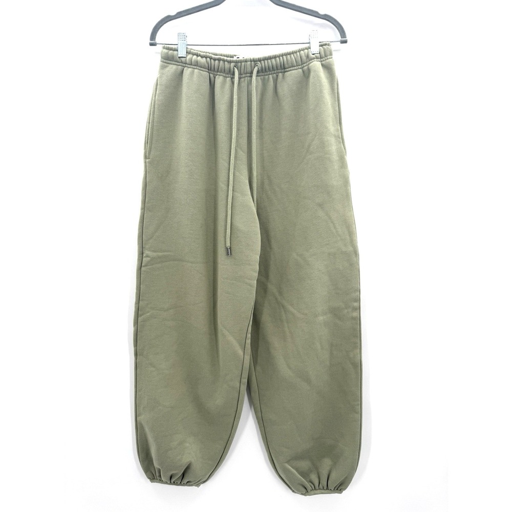 KBB By Kahlana Womens Small Sage Sweatpants Cotton Oversized Elevated Essential